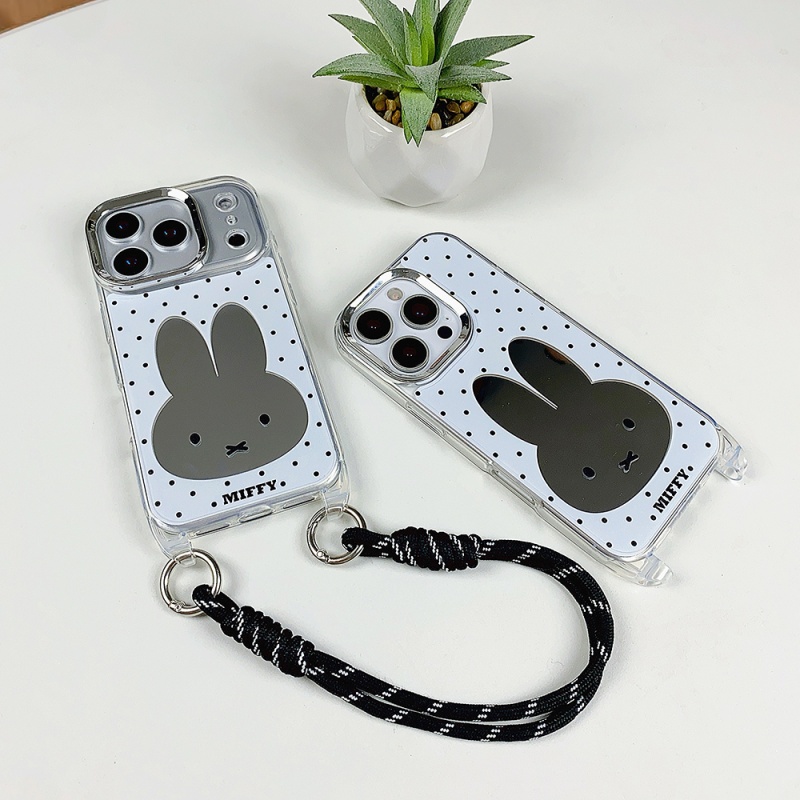 Cute Cartoon Wrist Strap Silicone Case - Coque de téléphone de luxe avec