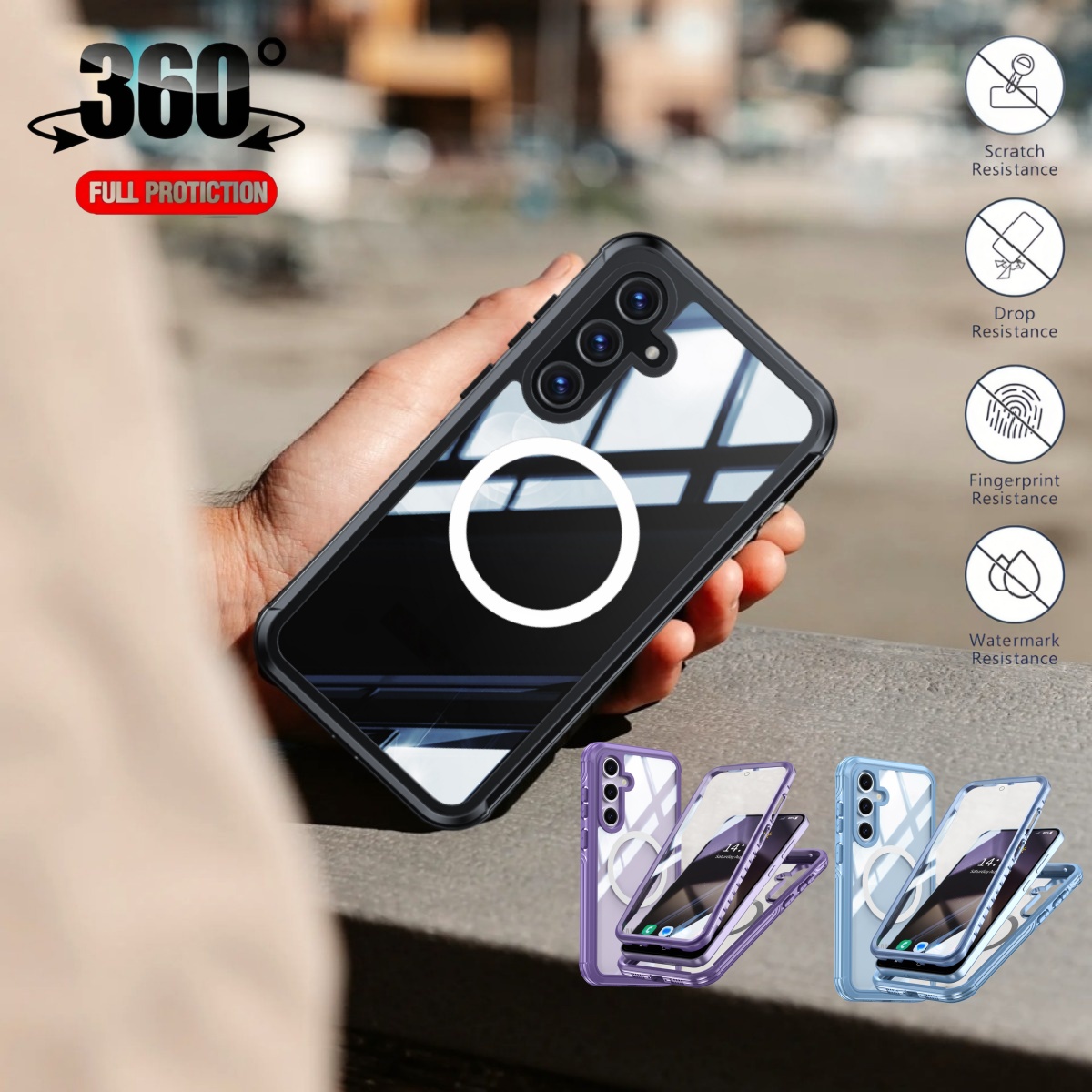 Heavy Duty 360 Full Body Protective Case - 360 ° Coque de protection complète