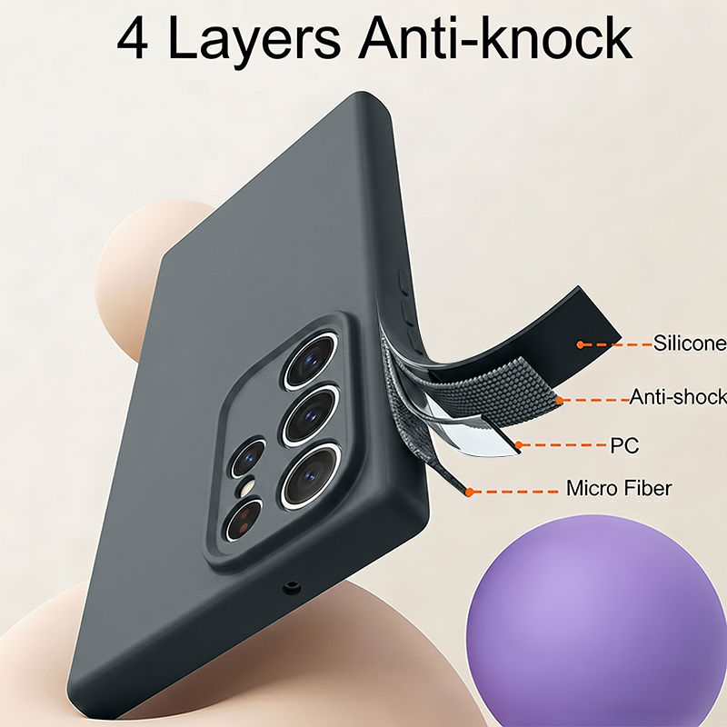 Coque en silicone liquide soup - Liquid Silicone Magnetic Phone Case avis et prix