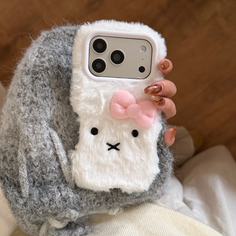 Coque de téléphone Miffy en fo - Cute Cartoon Wrist Strap Silicone Case avis et prix