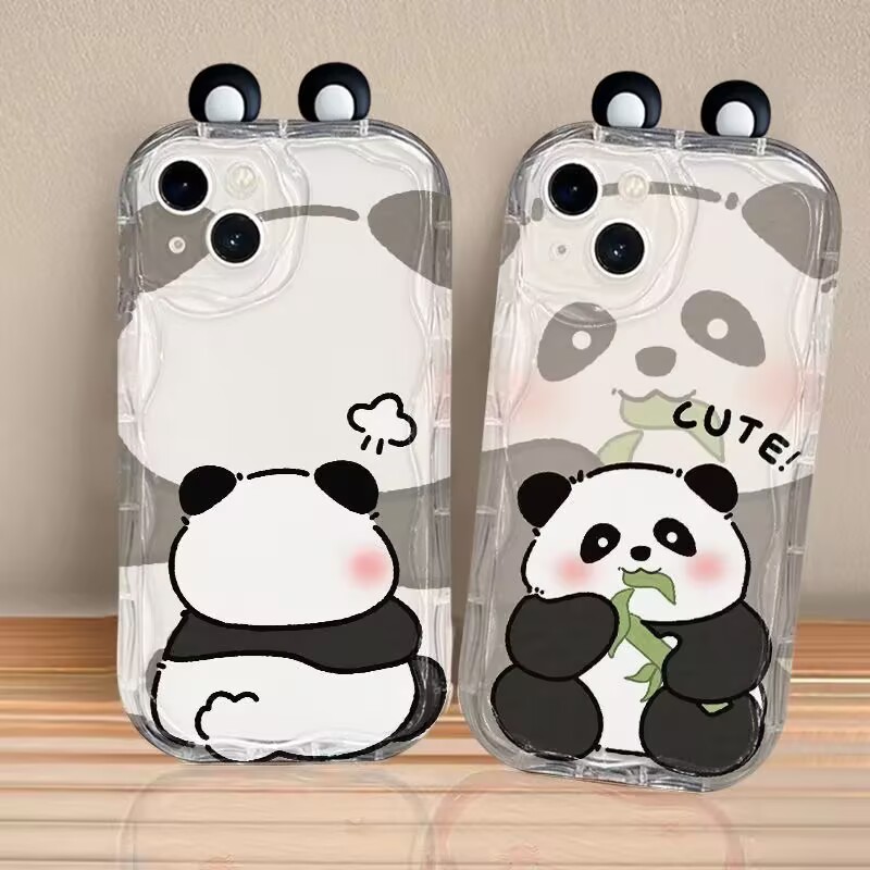 Étui avec dragonne Panda migno - Cute Cartoon Wrist Strap Silicone Case avis et prix