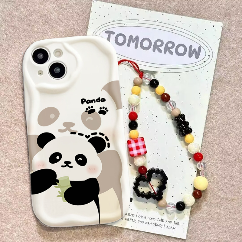 Étui avec dragonne Panda migno - Cute Cartoon Wrist Strap Silicone Case avis et prix