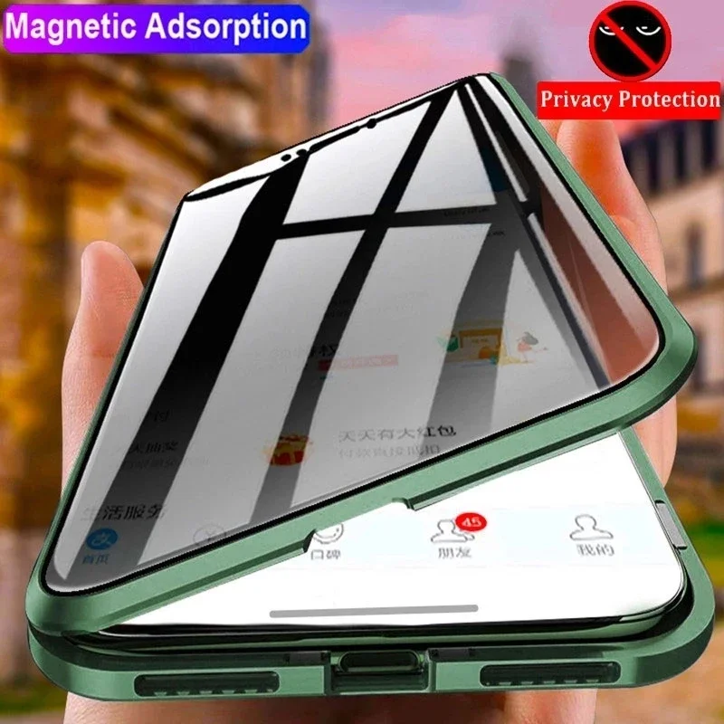 Coque de téléphone magnétique  - Anti Spy Privacy Glass Case avis et prix