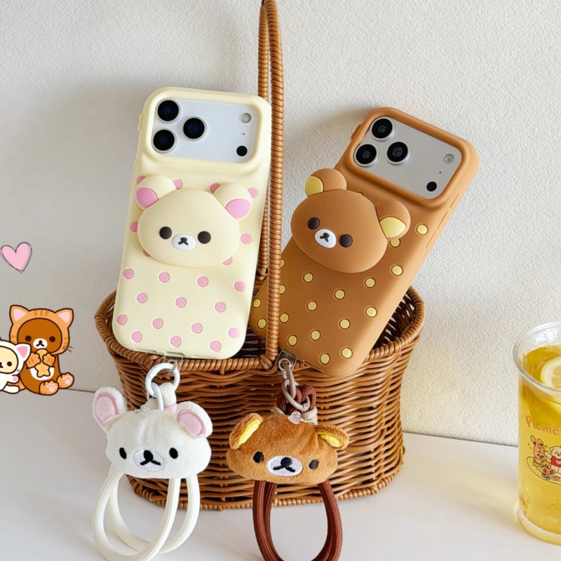 Coque de téléphone en silicone - Cute Cartoon Wrist Strap Silicone Case avis et prix